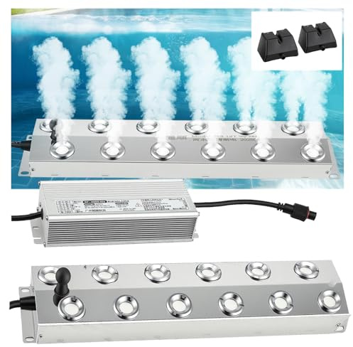 Fumbilizzatore a 12 teste ultrasoniche Produttore di nebbia 9L/H – Umidificatore per nebbia 400 W alimentatore per giardinaggio, paesaggio paesaggistico, conservazione delle verdure, magico, Atmosph