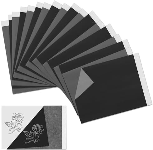 A4 Carbon Paper for Tracing, 50 Sheets Black Transfer Paper Black Graphite Transfer Paper for Metal Glass Paper Carving DIY Wood Burning Transfer Craft (10 × 7.28 inches)