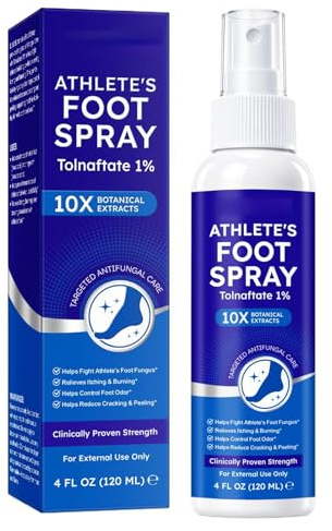 Fotspray mot fotsvamp Naturlig extra stark | 120 ml sommarfotspray mot fjällning För vuxna kvinnor män utomhus hemma resor dagligen gym promenader