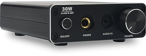 Pronomic MAMP-215 Mini-HiFi-Verstärker (2x15 Watt Leistung, ultrakompakter Stereo-Verstärker, Klinken- und Cinch-Eingang, inkl. Netzteil) Schwarz