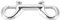 Doppelseitiger Karabinerhaken, Silber Langlebiger Edelstahl Doppelseitiger Karabinerhaken Bolt Snap Scuba Diving Buckle Diving Clip Hook 5 Größe(100mm)