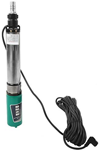 Maranon Solar Submersible, 48V-60V DC Deep Well Pump, Stainless Steel, 4.5m³/h, 45m Lift, Black/Silver/Green