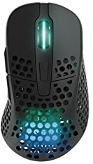 Xtrfy M4 Wireless, Kabellose Ultraleichte Gaming-Maus, Optimiert für esports, 2.4 GHz Funk, Anpassbare Ergonomische Rechtshändermaus, Wiederaufladbar, Schwarz