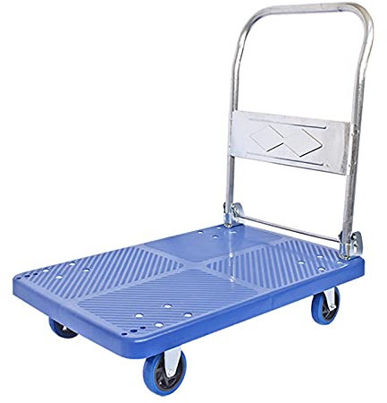 Chariot plateforme Poignée pliable de camion pliante et pont plastique avec renforcement en acier for une capacité de charge de 660 lb d'intérieur et d'extérieur Chariot de transport ( Size : Perforat