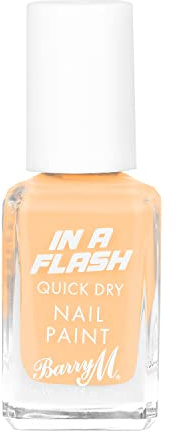 Barry M In a Flash Quick Dry Nail Paint, Shade Punchy Peach, Quick Dry Nail Polish