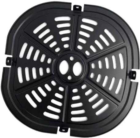 Qianly Air Fryer Grill Pan, Accesorios para Freidoras de Aire, Bandeja de Parrilla de Grado Alimenticio, Placa de Parrilla, Plato para Verduras, Rejilla para Pizza de Pollo Bistec, 21x20.5 cm