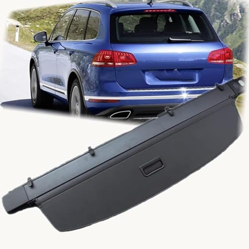 WEIQQI pour Touareg 2011-2018 Cache-Bagages, Housse Colis Cargo Couverture De Cargaison Étagère Arrière Rétractable De Coffre