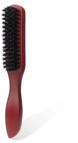 1 brosse à barbe en poils de sanglier, brosse à barbe, brosse à cheveux lissante pour cheveux mouillés, bouclés ou abîmés, réduit la casse des cheveux