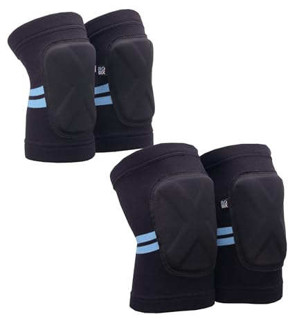 80SIX Stealth Pad Set – Soft, Shock-Absorbing Knee and Elbow Protectors for Skateboarding, Scooters, Cycling and Volleyball – Suitable for Both Kids and Adults