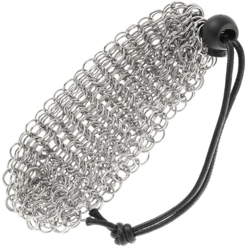 Danlai Bolsa De Acero Inoxidable para Dados, Bolsa De Malla Metálica para Dados, Bolsa De Acero Inoxidable para Juegos De Mesa, Bolsa Metálica con Cordón para Dados Poliédricos Y Monedas.