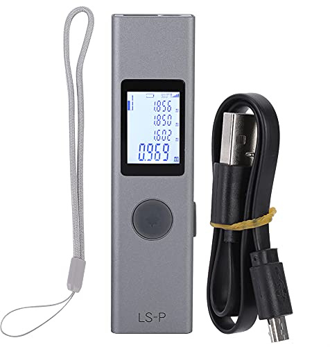 Fdit Misuratore di Distanza Digitale Portatile da 40 M, Telemetro con 11 Funzioni di Misurazione per Area, Volume, Angolo, Altezza, Design Ergonomico in Lega di Alluminio