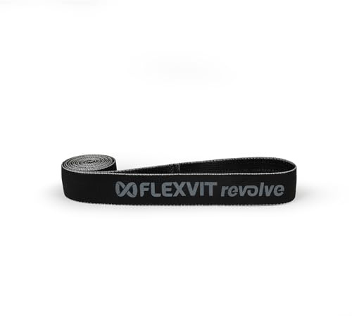 FLEXVIT Revolve Elite (Black) - Very Strong Resistance for Pull-Up Support, Advanced Strength Training and Intensive Exercises, Skin-friendly, Robust and Versatile for Professionals
