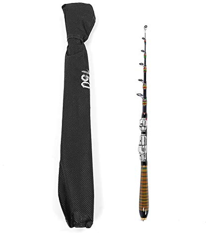 CHICIRIS Canna da Pesca, Canna da Pesca Telescopica in Carbonio Canna da Mare Accessori per la Pesca a Mano con Portatile(150cm)