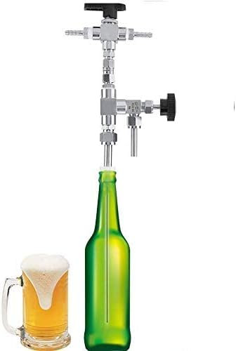 Riempitrice per bottiglie di birra, riempitrice per bottiglie di birra in acciaio inossidabile, adatta per attrezzature per l'imbottigliamento di pistole per birra