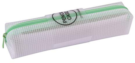 APLI 18700 - Estuche translúcido Zipper Bag Nordik Collection cremallera color VERDE. Medida 210 x 45 x 45 mm