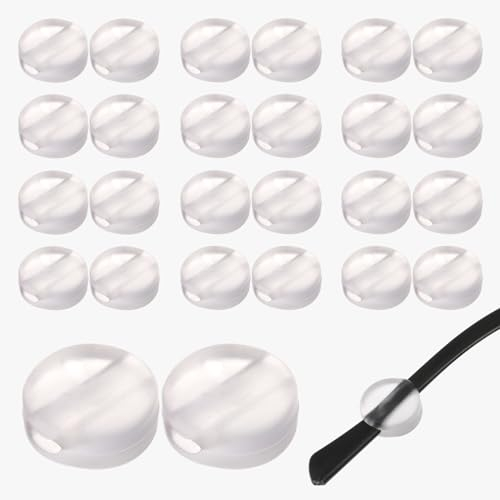 Bewudy 12 Paar Antirutsch Brillen Ohrenkissen, Gläser Ohrhaken, Brillen Ohrbügel Silikon Brillen Ohrenkissen, Silikon Antirutsch Überzüge für Brillenbügel als Stopper der Gläser Bügelenden