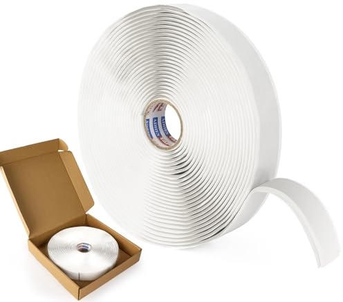 ADHES White Butyl Seal Putty Tape Butyl Sealant Tape 19mm x 9m x 3mm 1 Roll for Leak Proof RV Repair Window Vehicles, Marine and Home Repair – Ideal for Headlights, Doors, and Windshields