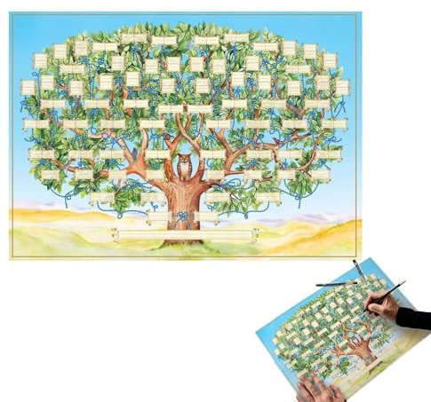 Leere Stammbaumtabelle, Familien Stammbaum Wand, Stammbaum Vorlage zum Ausfüllen, Ausfüllbare Ahnentafel-Poster zur Familiengeschichte, Ahnentafel Poster-Ahnentafel Stammbaum Vorlage