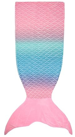 Catalonia Classy sjöjungfrufilt, fluffig plysch, fleece, sjöjungfru, fena, gosig filt, sjöjungfrugåva för flickor, 114 x 41 cm, rosa svans