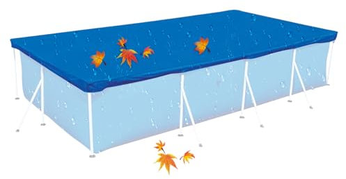 Ancsttu Coperture per piscine a terra, coperta antipolvere antivento per piscina, 400 x 211 cm, teloni resistenti all'usura per interni ed esterni, giardino, cortile