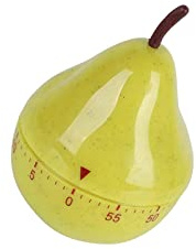 Kitchen Timer Pear Shaped Mechanical Rotating Alarm 60 Minutes Countdown Timer for Baking Studying Cooking Napping