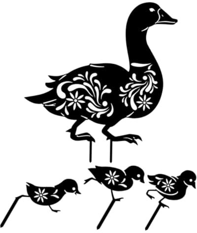 Toyvian 4 Pièces Piquet de Jardin Canard de Décorations Extérieures pour Jardin Piquets Durable Décorations Ludiques pour Pelouse et Cour