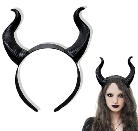 Fascia Corna Halloween, Cerchietti per Capelli Corna, Halloween Corna Copricapo, Cerchietto Corno di Bue, Cerchietto Corna Cosplay,Corna Headband, Accessori Costume Cosplay