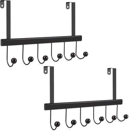 TOPIA HANGER Ganchos para colgar sobre la puerta, ganchos para toallas, toalleros para baño, perchero, organizador sobre la puerta, ganchos de puerta de madera para abrigos, toallas, sombreros, bolsos