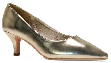 Womens Low Kitten Heel Pumps Ladies Pointed Toe Courts Work Office Evening Shoes
