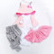 MineeQu 5 Zwei Größen 47 oder 60 cm Hochwertige Neugeborene Puppen Kleid Wiedergeboren Baby Puppe Alle Baumwollkleidung