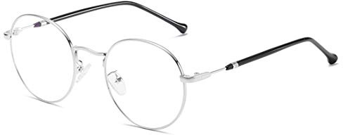 MIGOO Monture Lunettes de Vue Rétro Rondes Lentille Claire Transparent Hommes/Femmes