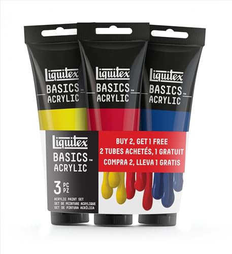 Liquitex Pintura acrílica, Surtidos, 3 Tubos de 118 mL, 3