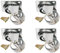 KOTARBAU Lot de 4 roulettes de meuble transparentes Ø 35 mm Pour tous les types de sols Roulettes pivotantes en caoutchouc Roulettes de transport Pour canapés coulissantes