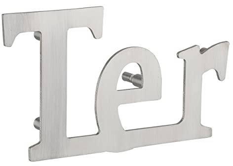 THIRARD - Lettre TER Adhésif 3M - Acier Inoxydable - Hauteur 76 mm - Durable - Résistant à La Corrosion - Fini Brillant ou Brossé - Fixation Facile - Applications Visibles