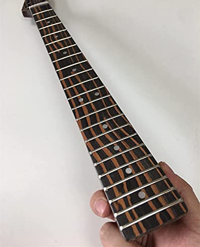 E-Gitarrenhals, Zebra, technisches Holz, 22 Bünde, gepunktet, 64,8 cm