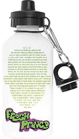 Capzy The Fresh Prince of Bel-Air Schadstofffrei Weiß Wasserflasche Aluminium Für Draußen Pollutant Free White Water Bottle Aluminium For Outdoors