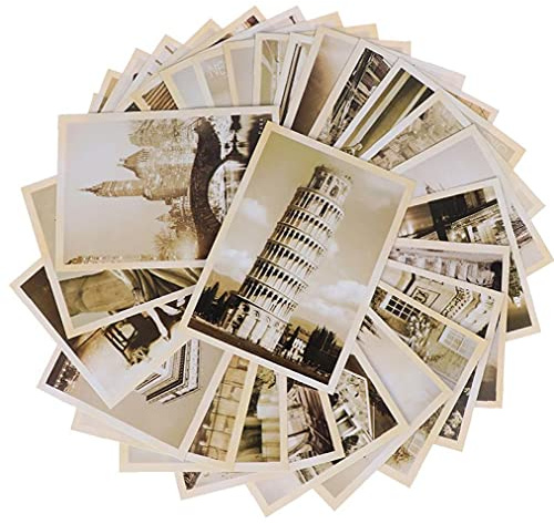 TOSSPER Bâtiment 32pcs Carte Postale Voyage Vintage Paysage Picture Photo Cartes Poster Poster