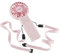 Unold 86644 Handventilator Breezy Fold Pink - Rosa, 3 Geschwindigkeitsstufen, zum Aufstellen oder Umhängen, bis 10 Std. Akkulaufzeit, USB-Ladekabel,Klappwinkel ca. 180°, mit Umhängeband
