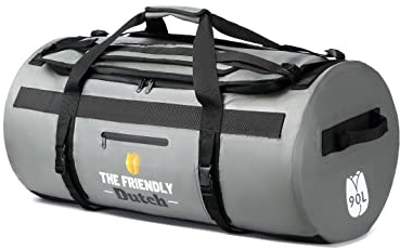 The Friendly Dutch groß 90 L duffelväska - vattentät sporttasche duffelväska för herrar. Sie können diesen Seesack ALS Reisetasche Oder ryggsäck nutzen., Grått