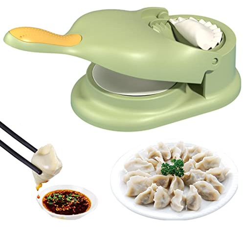 Pomurom 2 In 1 Dumpling Wrapper & Dumpling Skin Moulds, Máquina Manual para Hacer Masa, Prensa Masa para Hacer Empanadas, Cocina para Hacer Empanadillas Jiaozi Tortillas Raviolis