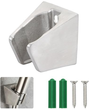 1 x supporto per doccia argentato, supporto soffione universale per docce da bagno