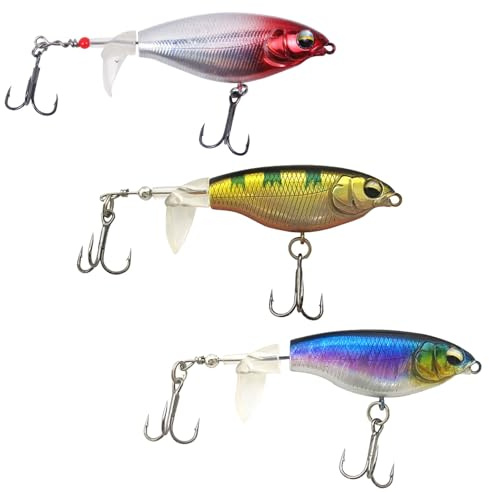 NIYATA 3 Pcs Angel Köder, Köder, Welsköder, Oberflächenköder, Angelköder für Süß- und Salzwasser, Angelköder für Wels, Wels Köder Set