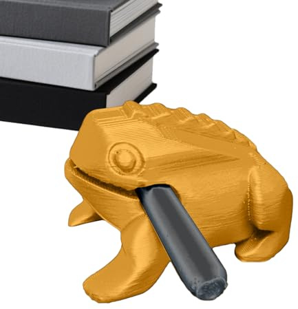 WJnflQN Instruments De Musique À Percussion,Bloc Sonore Frog Impression 3D avec - Grenouille Grincante Amusante,pour Maison Appartement Camping Jardin Arrière-Cour