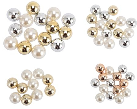 Lot de 55 perles à dos plat en vrac, imitation lisse et brillante, demi-rondes, pour travaux manuels, décorations de mariage, vêtements, fabrication de bijoux, plastique ABS