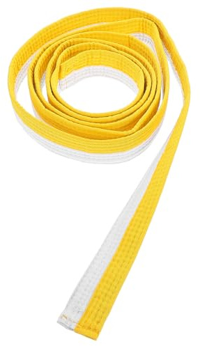 CIYODO Ceinture de Judo et Taekwondo Jaune 280 Cm en Coton pour Arts Martiaux, Équipement D'entraînement Karaté et Hapkido, Ceinture de Moodukkwan pour Garçon et Filles et Adultes