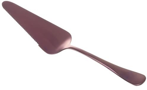 COOPHYA Pala per Torta Seghettata in Acciaio Inox 304 Finitura Placcata Viola, Spatola da Forno Ergonomica per Pizza e Crema, Utensile per Dolci e Torte Nuziali in Cucina