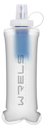 WRELS Collapsible Water Filter Bottle,500ml Ultralight Soft Flask with Filter for Camping, Hiking,Backpacking,Trail Running