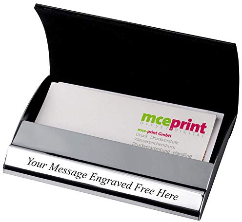 Personalised Engraved Executive Business Card Holder in Gift Box - Enter Your Custom Text