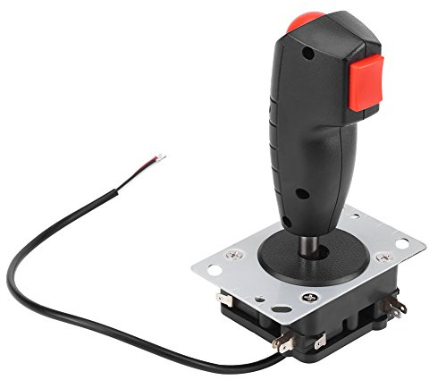 Joystick 8 Wege Gamecontroller Kit Computerspielsimulation Flight Joystick mit Top Fire Taste für Flugspiele