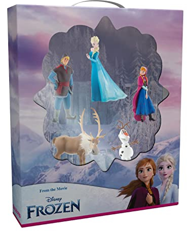 Bullyland 13413 Prinsessan Elsa, Anna, Kristoff, Sven och Olaf leksaksfigurset från Walt Disney Frozen, Trogen till detaljer, perfekt som en liten present till barn från 3 år, flerfärgad